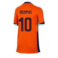 Camiseta Países Bajos Memphis Depay #10 Primera Equipación para mujer Eurocopa 2024 manga corta